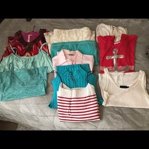 11pc women's sz lg blouse used /NWOT